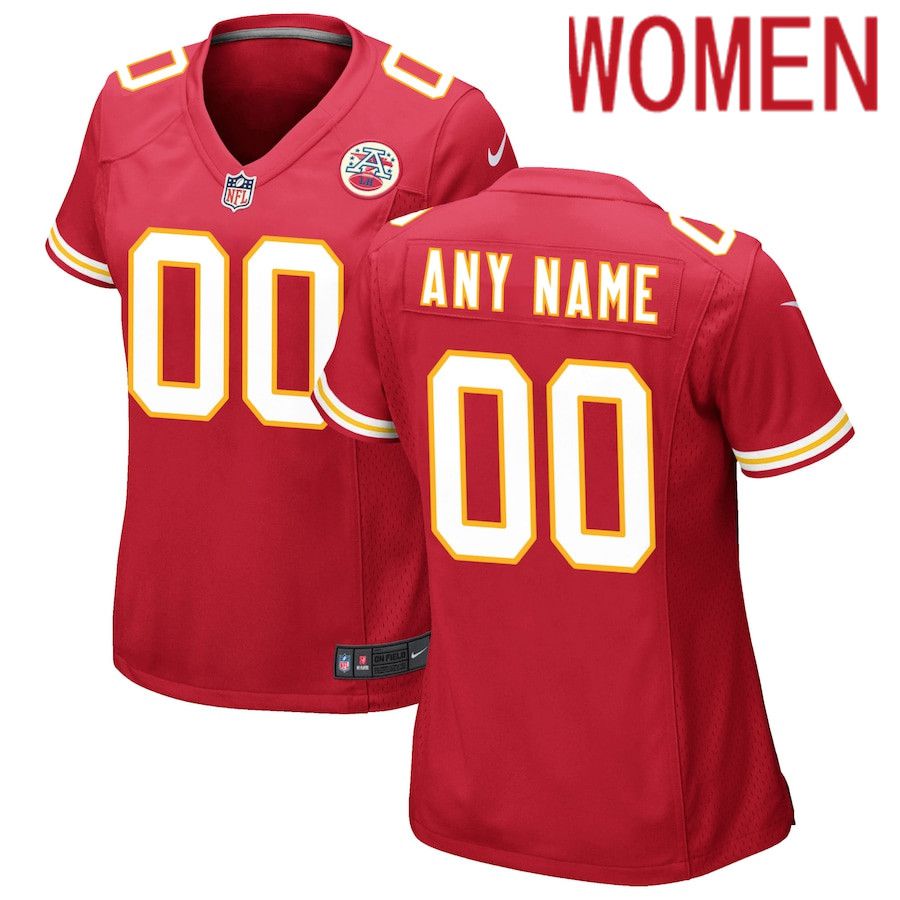 Cheap Women Kansas City Chiefs Nike Red Custom Game NFL Jersey